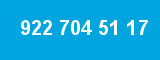 922 704 51 17 922 704 51 17